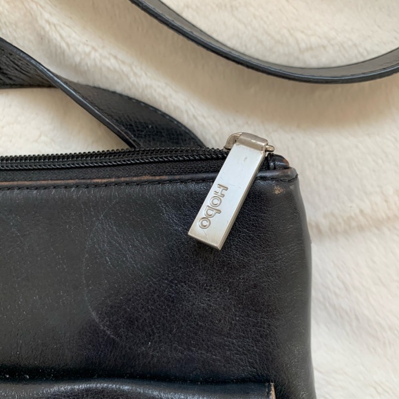 BLACK HOBO BAG W/RED LINING - Picture 4 of 7